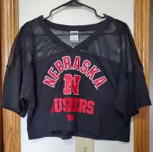NWT VS PINK Huskers Mesh Crop Top